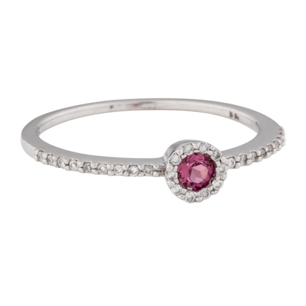 Ring 14K Tourmaline & Diamond Band Size: 6.75